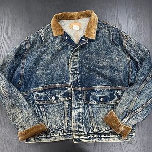 VINTAGE Levi’s Acid Wash Denim Jacket Mens Large No. 75073-0227